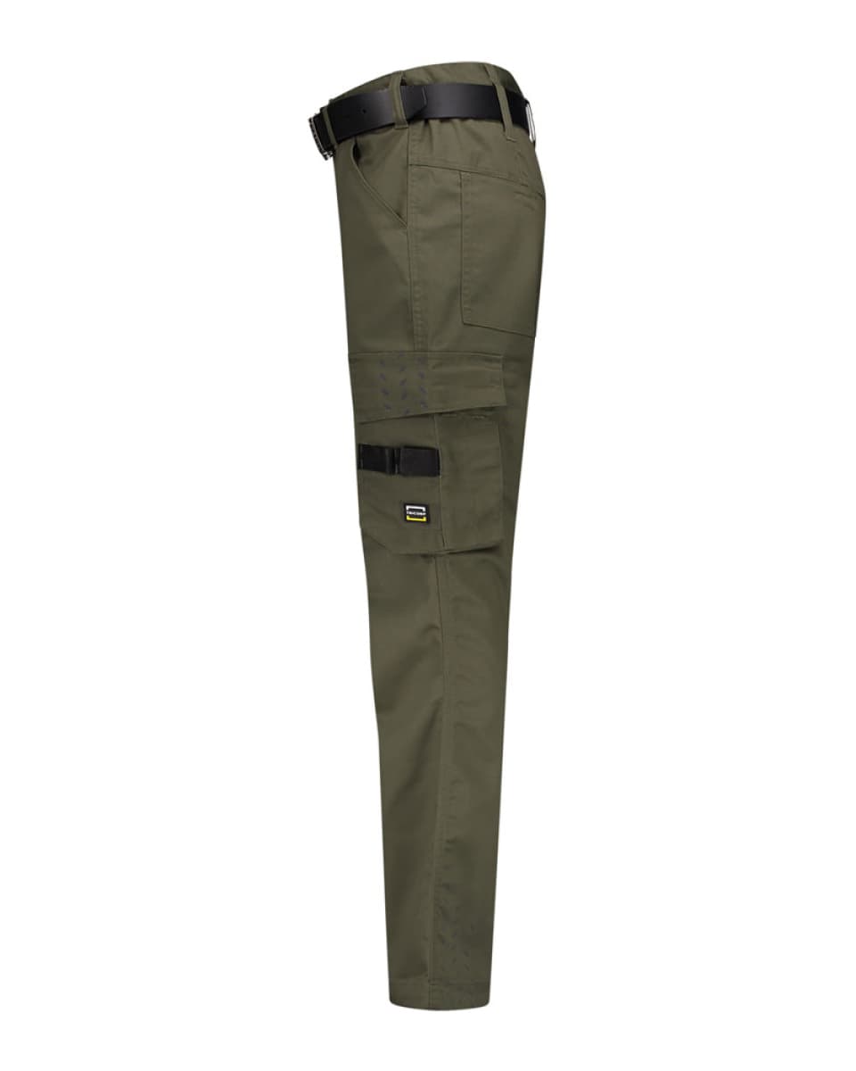 Pracovní kalhoty unisex WORK PANTS TWILL T64 - army - náhled 4