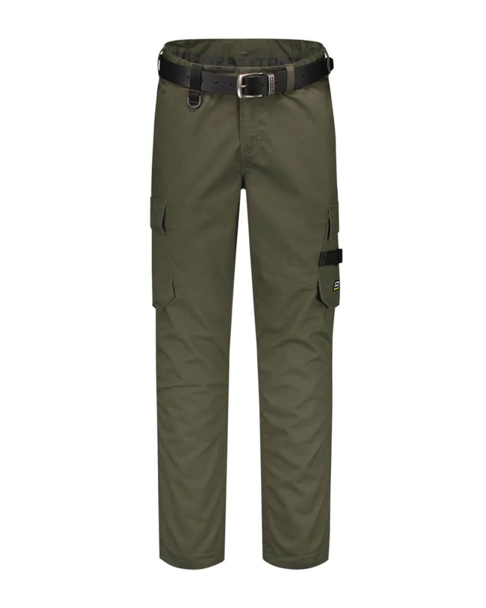 Pracovní kalhoty unisex WORK PANTS TWILL T64 - army - náhled 2