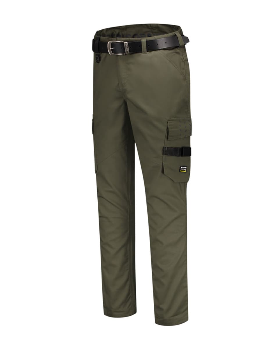Pracovní kalhoty unisex WORK PANTS TWILL T64 - army - náhled 1