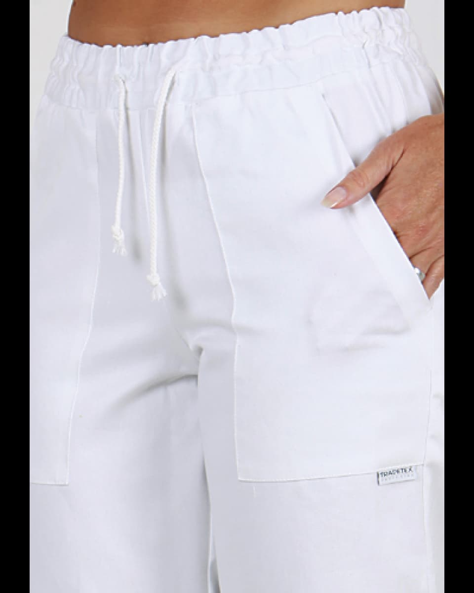 Kalhoty 3/4  prac. pas, 2506 UNISEX, LW, d=65cm, pruženka s tkanicí,BA 200, VS182.168, bílá - náhled 3
