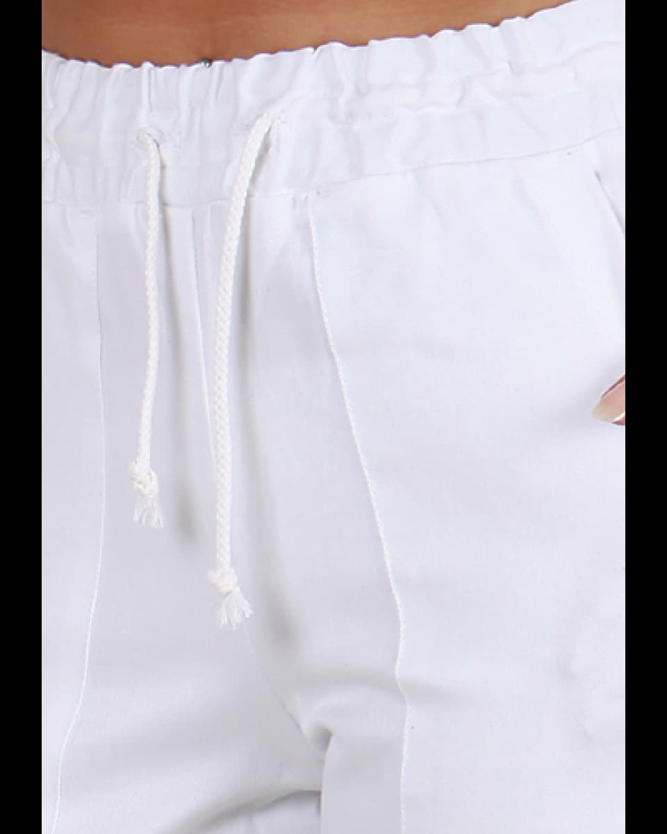 Kalhoty 3/4  prac. pas, 2506 UNISEX, LW, d=65cm, pruženka s tkanicí,BA 200, VS182.168, bílá - náhled 4