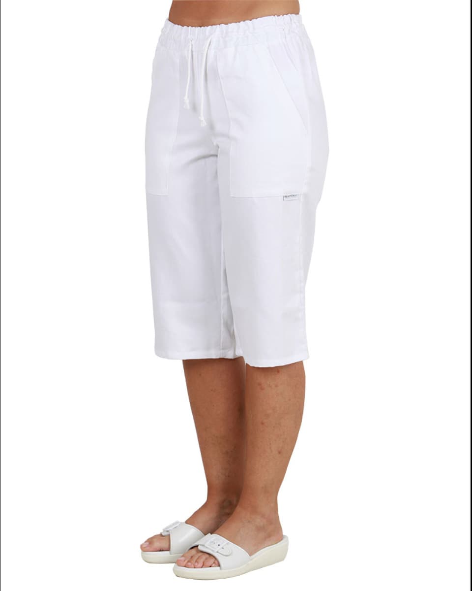 Kalhoty 3/4  prac. pas, 2506 UNISEX, LW, d=65cm, pruženka s tkanicí,BA 200, VS182.168, bílá