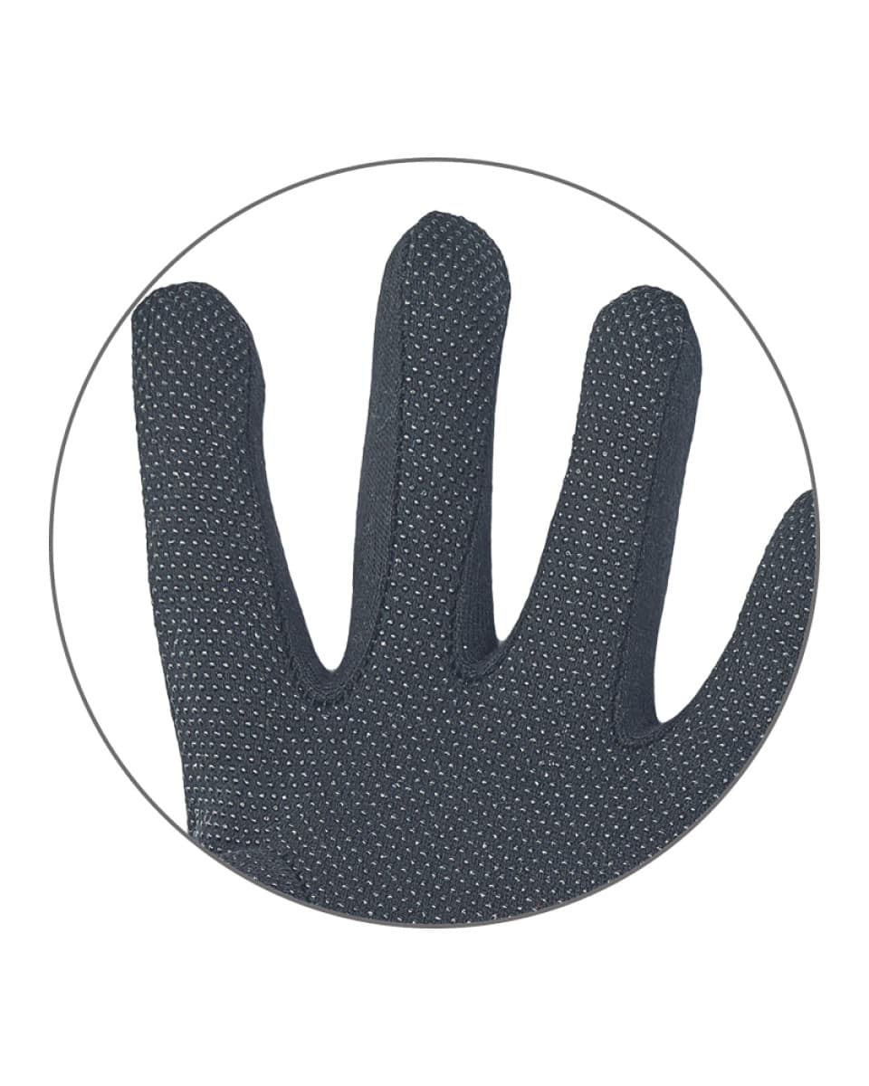 Rukavice pracovní povrstvené BUSTARD BLACK, s PVC terčíky, 7-9 - náhled 2