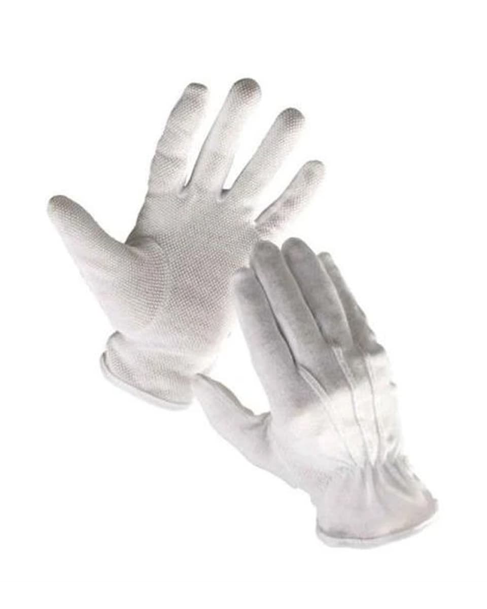Rukavice pracovní povrstvené BUSTARD, s PVC terčíky, 7-8