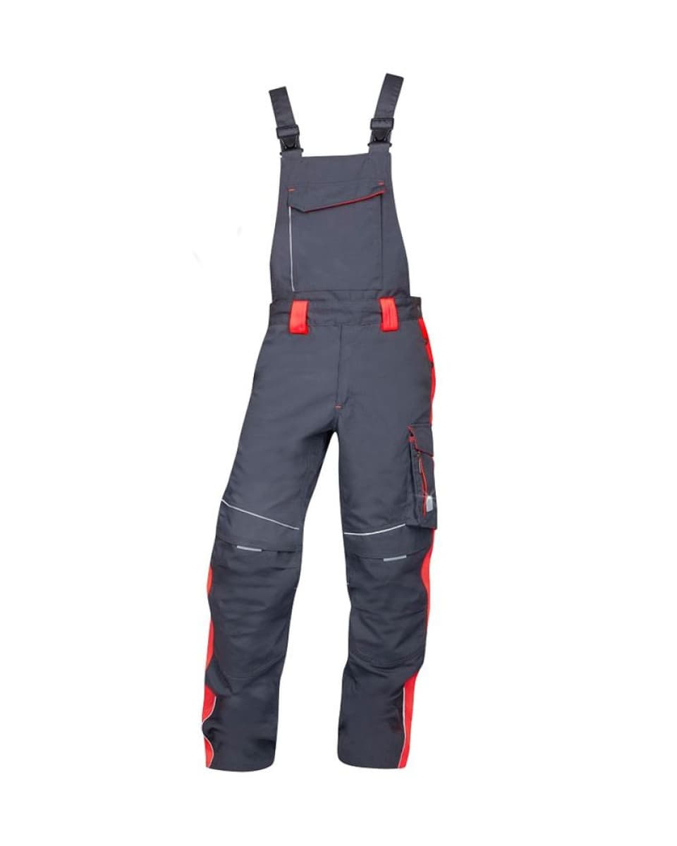 Kalhoty s laclem NEON - H6405 šedá/červená