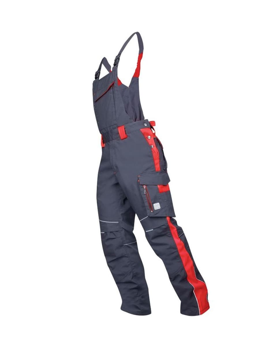 Kalhoty s laclem NEON - H6405 šedá/červená - náhled 2