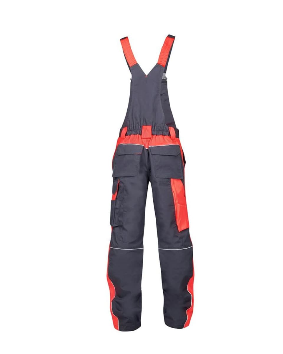 Kalhoty s laclem NEON - H6405 šedá/červená - náhled 3