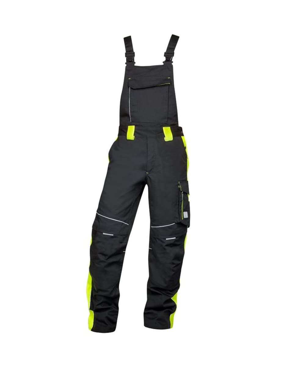 Kalhoty s laclem NEON - H6402 černá /žlutá
