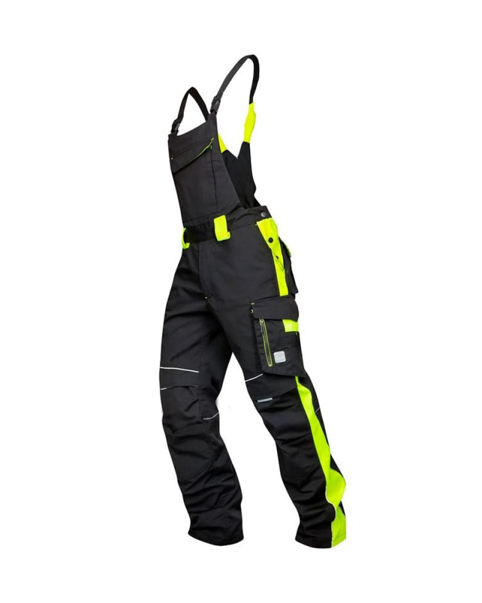 Kalhoty s laclem NEON - H6402 černá /žlutá - náhled 3