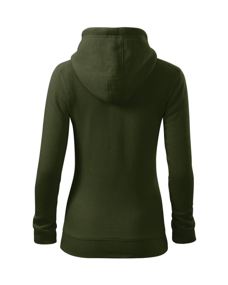 Mikina dámská Trendy Zipper 411 - XS-XXL - Military - náhled 3