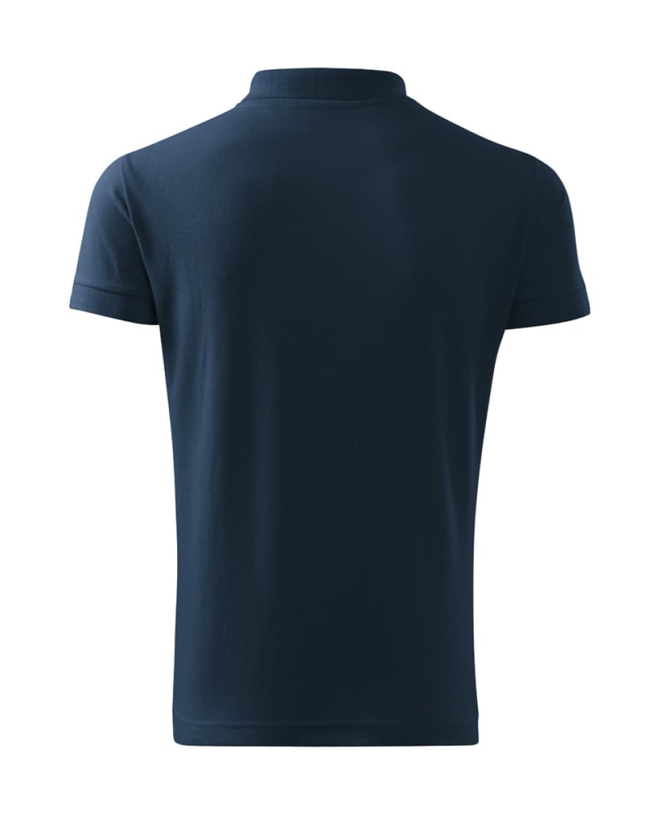 ESHOP - Polokošile pánská Cotton Heavy 215 - námořní modrá - náhled 3