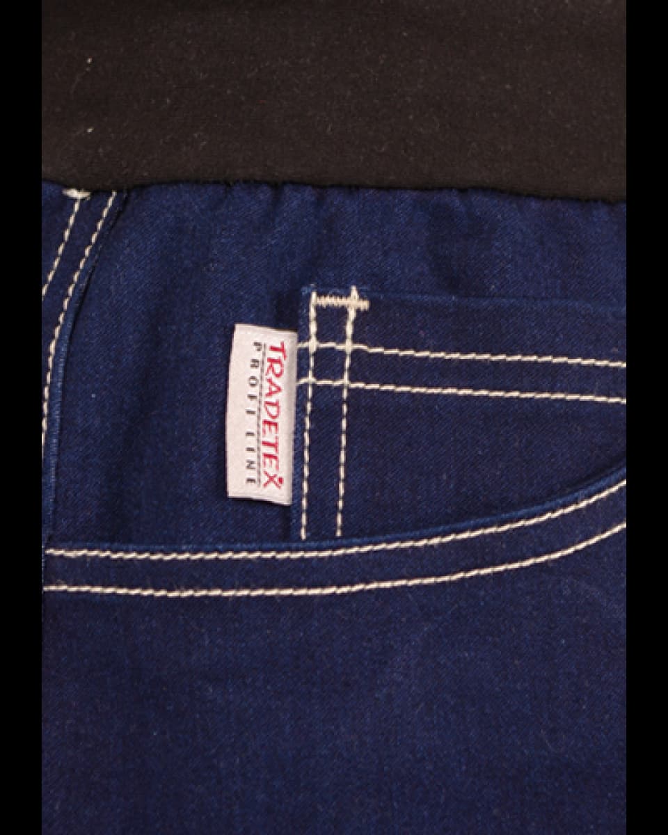 Sukně dám.krátká,4820, TAMARA, riflové kapsy, úplet pas, BA/Elas. 250 ,VS168, jeans tm. modrá - náhled 3