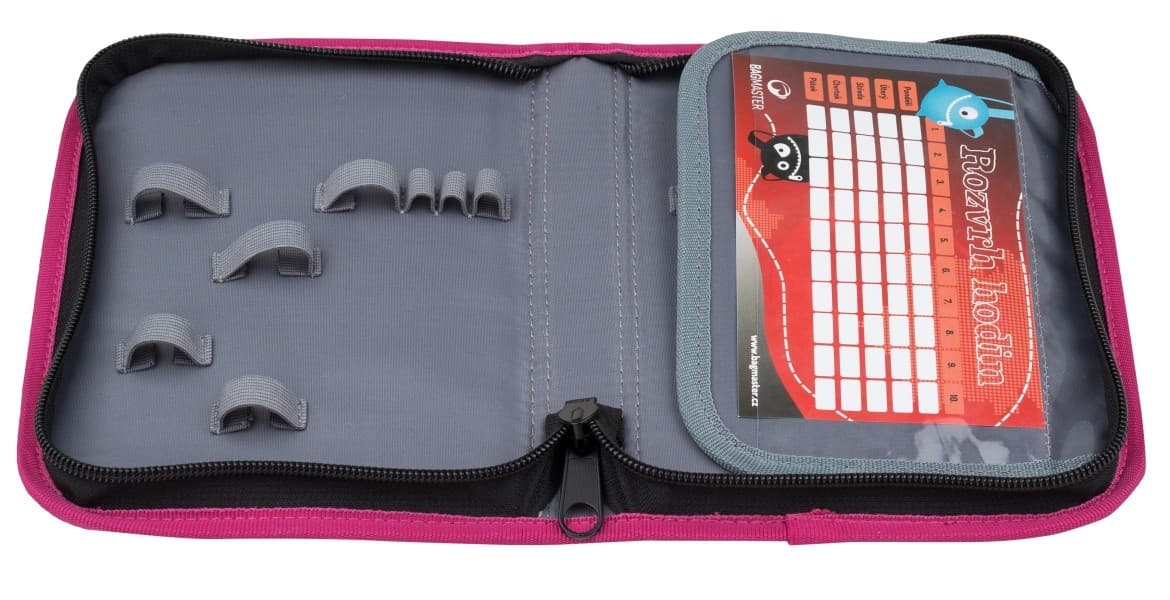 Bagmaster LIM 8 A školní penál - růžové květy - náhled 3