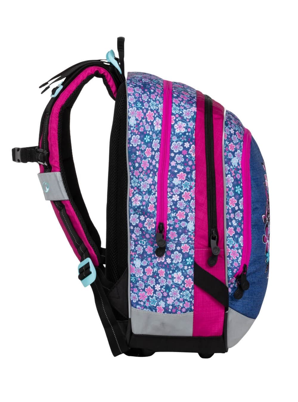 Bagmaster ALFA 20 A školní batoh - drobné květiny - náhled 4