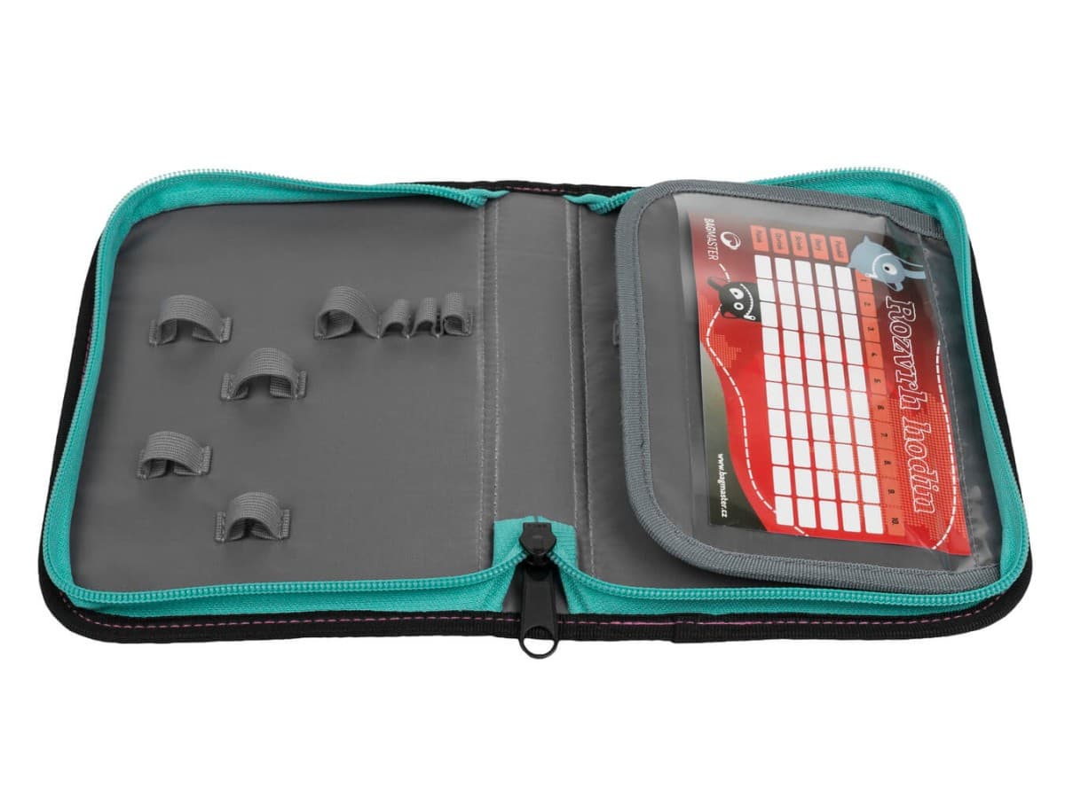 Bagmaster ALFA 9 A školní jednochlopňový penál - opice s glitry - náhled 3