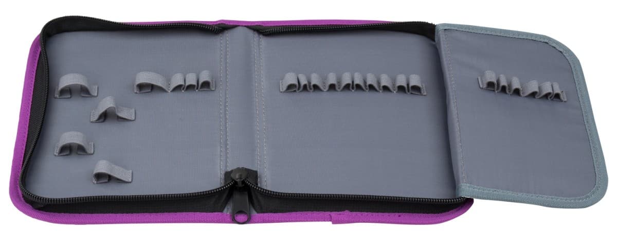 Bagmaster MERCURY 8 A školní jednochlopňový penál - fialové květiny - náhled 4