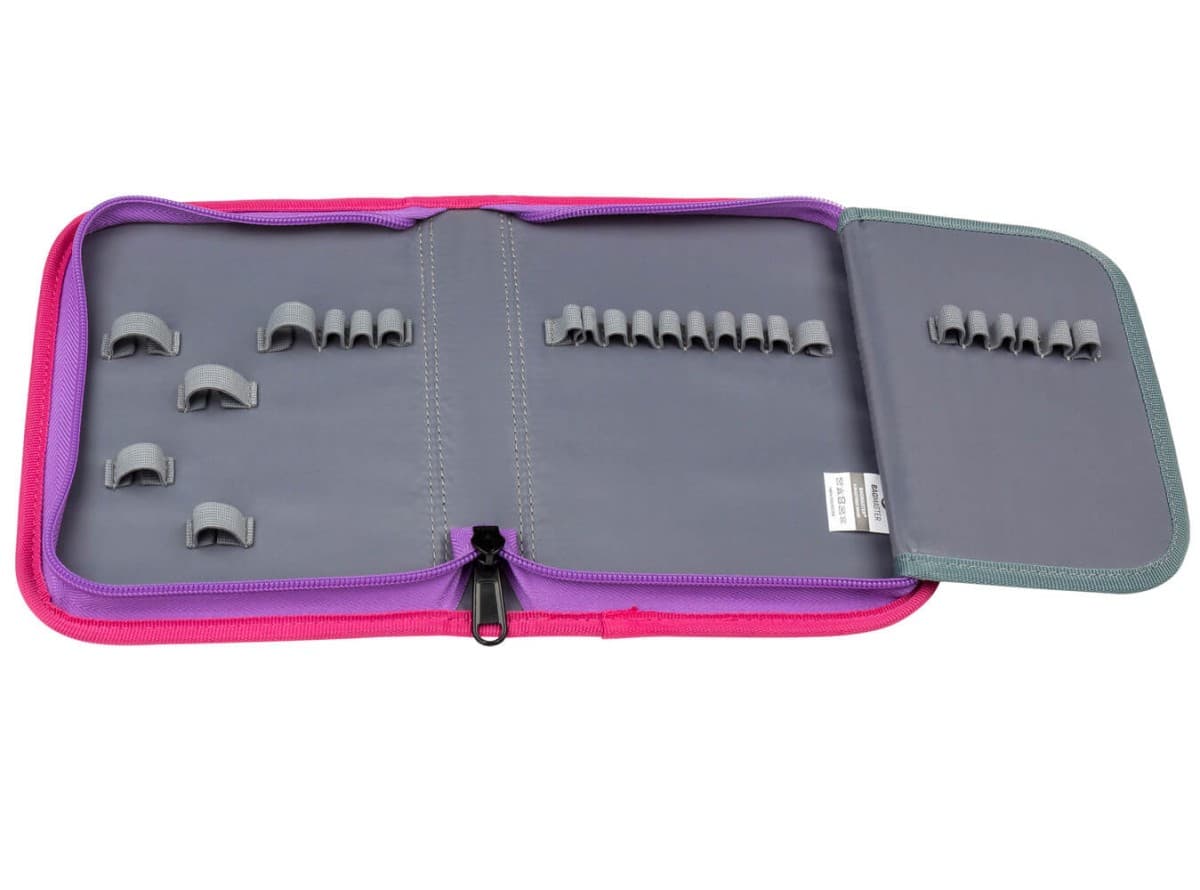 Bagmaster MERCURY 9 A školní jednochlopňový penál - vyšívané květiny - náhled 4