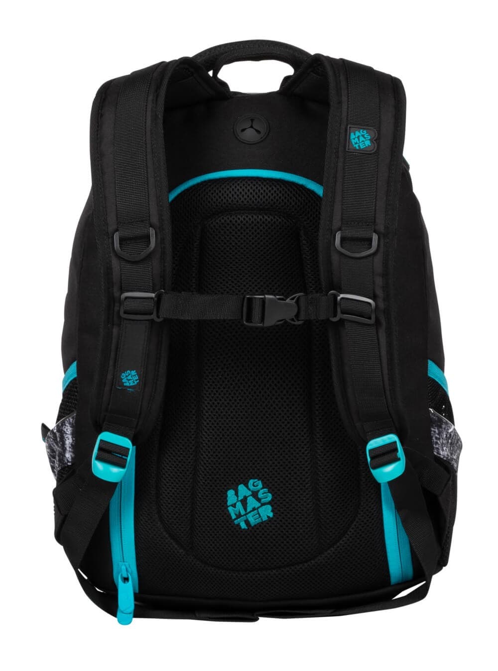 Bagmaster DIGITAL 20 B studentský batoh - modrý s květinami - náhled 3