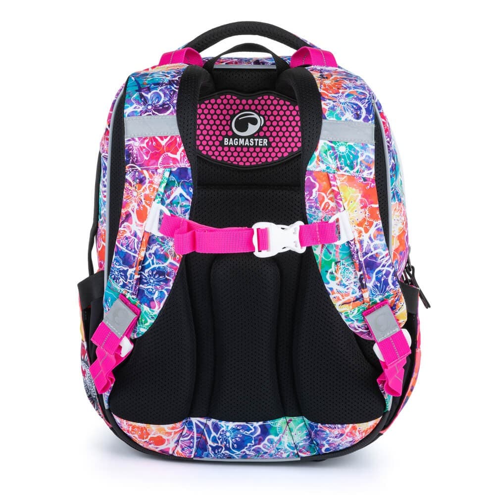 Bagmaster LUMI 21 A školní batoh - barevné květiny - náhled 3