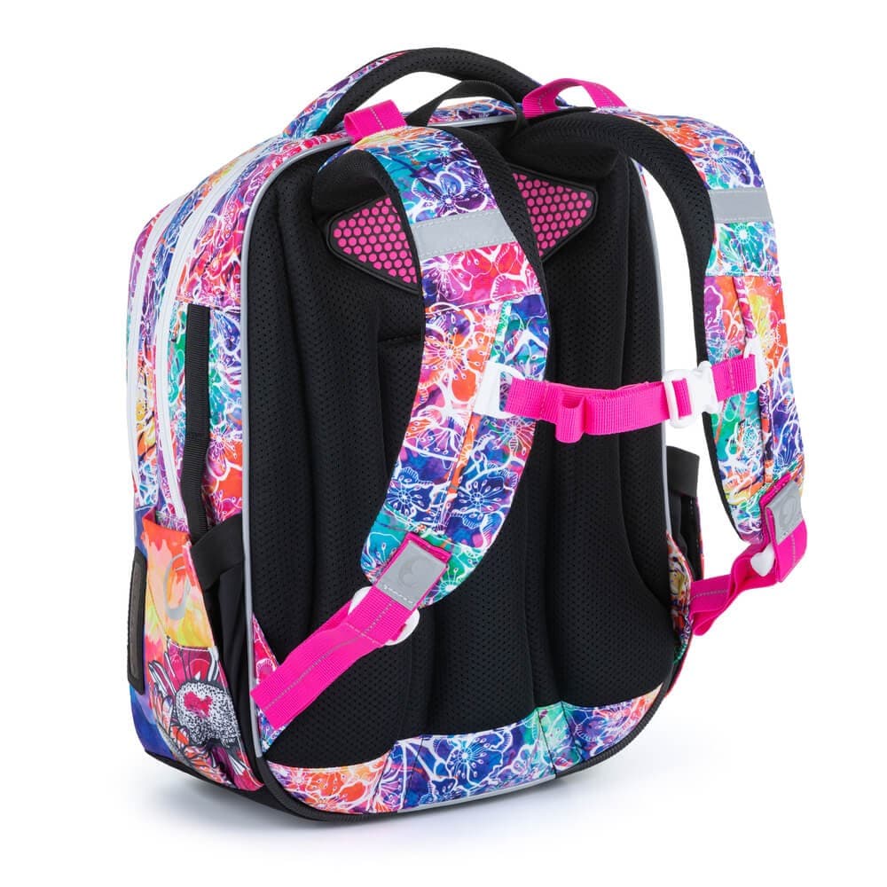 Bagmaster LUMI 21 A školní batoh - barevné květiny - náhled 4