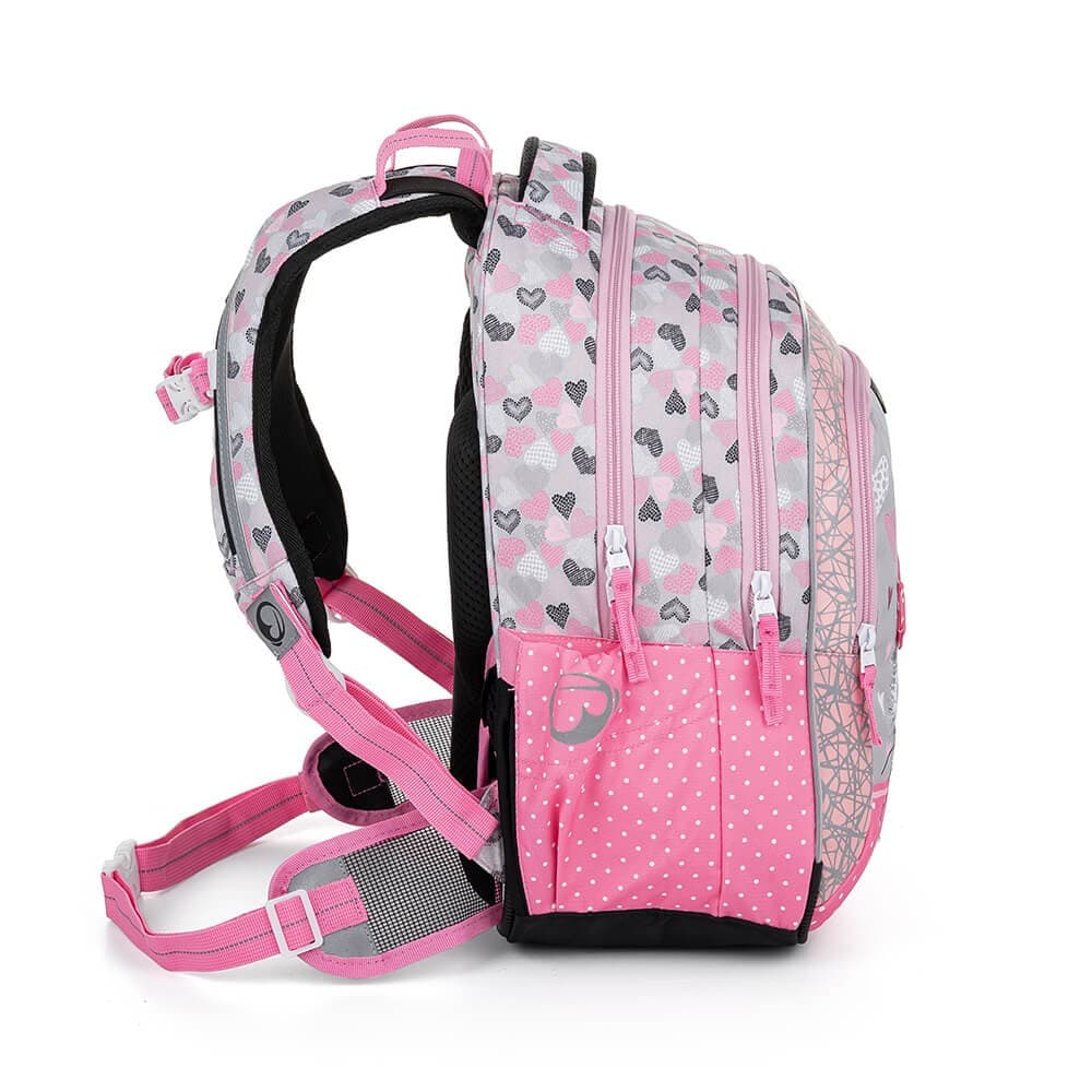 Bagmaster LUMI 22 A školní batoh - bílá kočka s mašlí - náhled 2