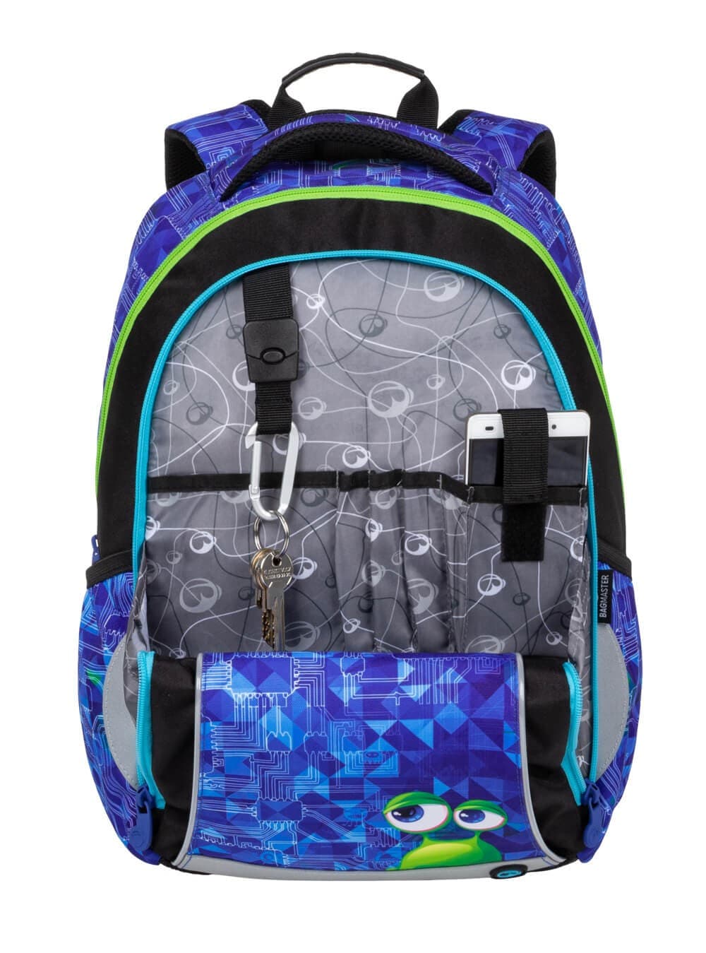 Bagmaster MARK 20 B školní dvoukomorový batoh - ufoni - náhled 5