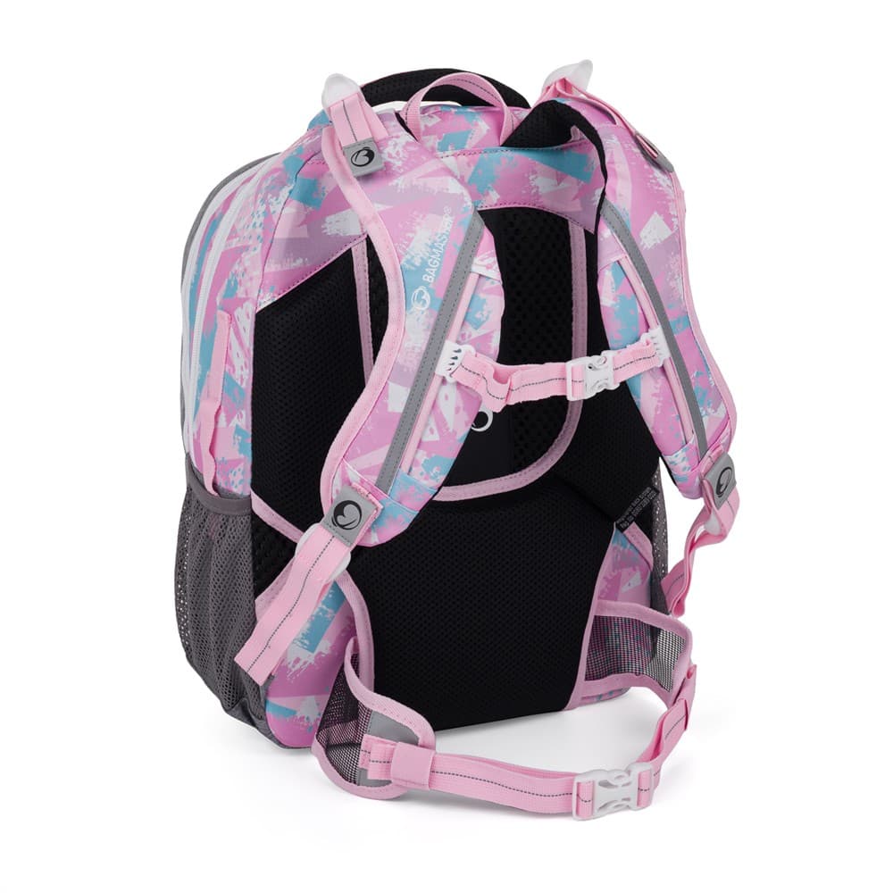 Bagmaster PORTO 24 B školní batoh – růžovo-modrý - náhled 3