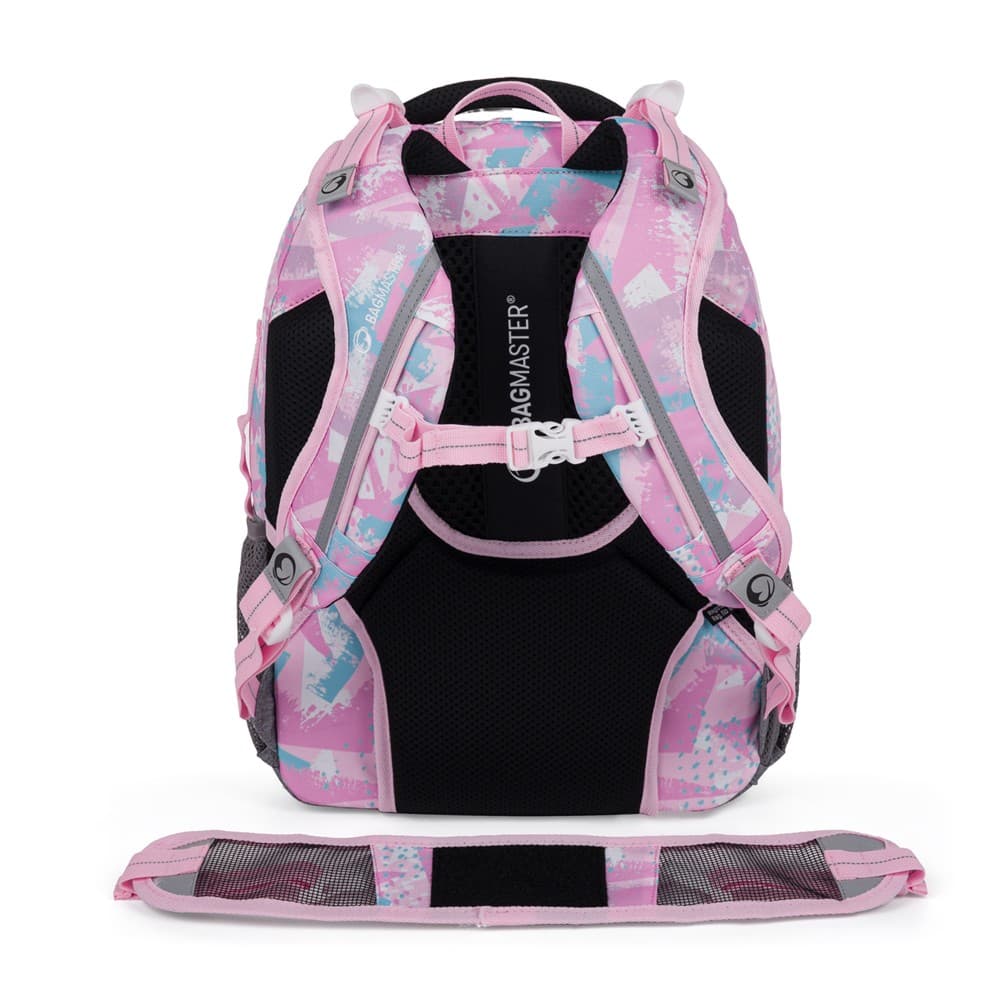Bagmaster PORTO 24 B školní batoh – růžovo-modrý - náhled 4