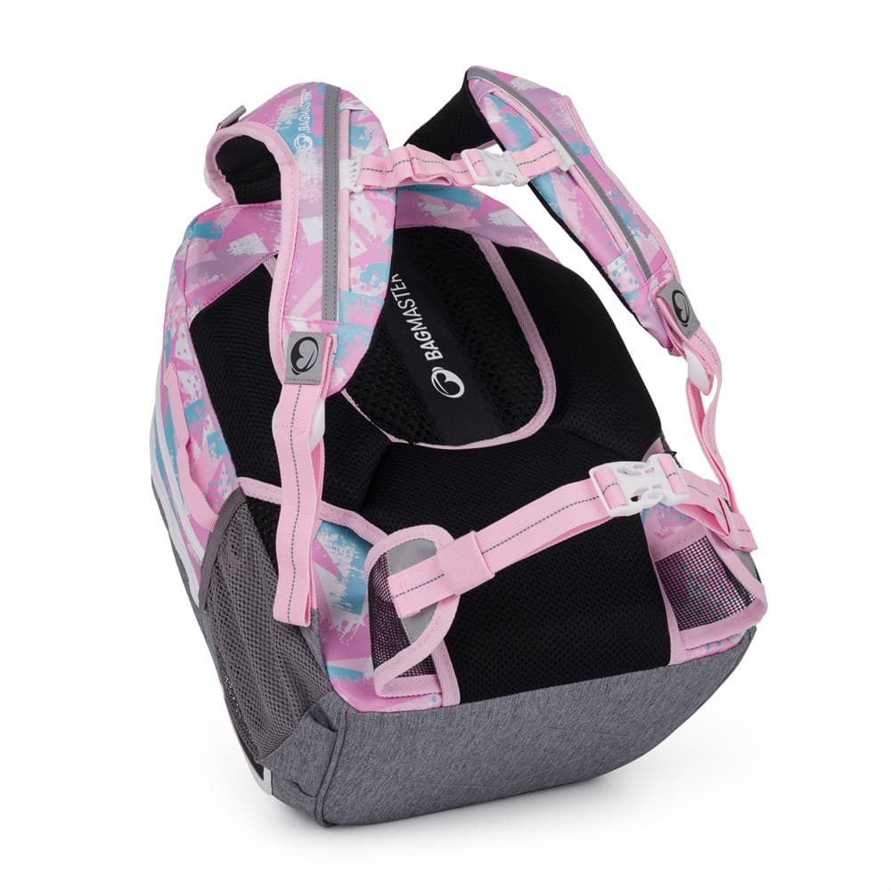 Bagmaster PORTO 24 B školní batoh – růžovo-modrý - náhled 5
