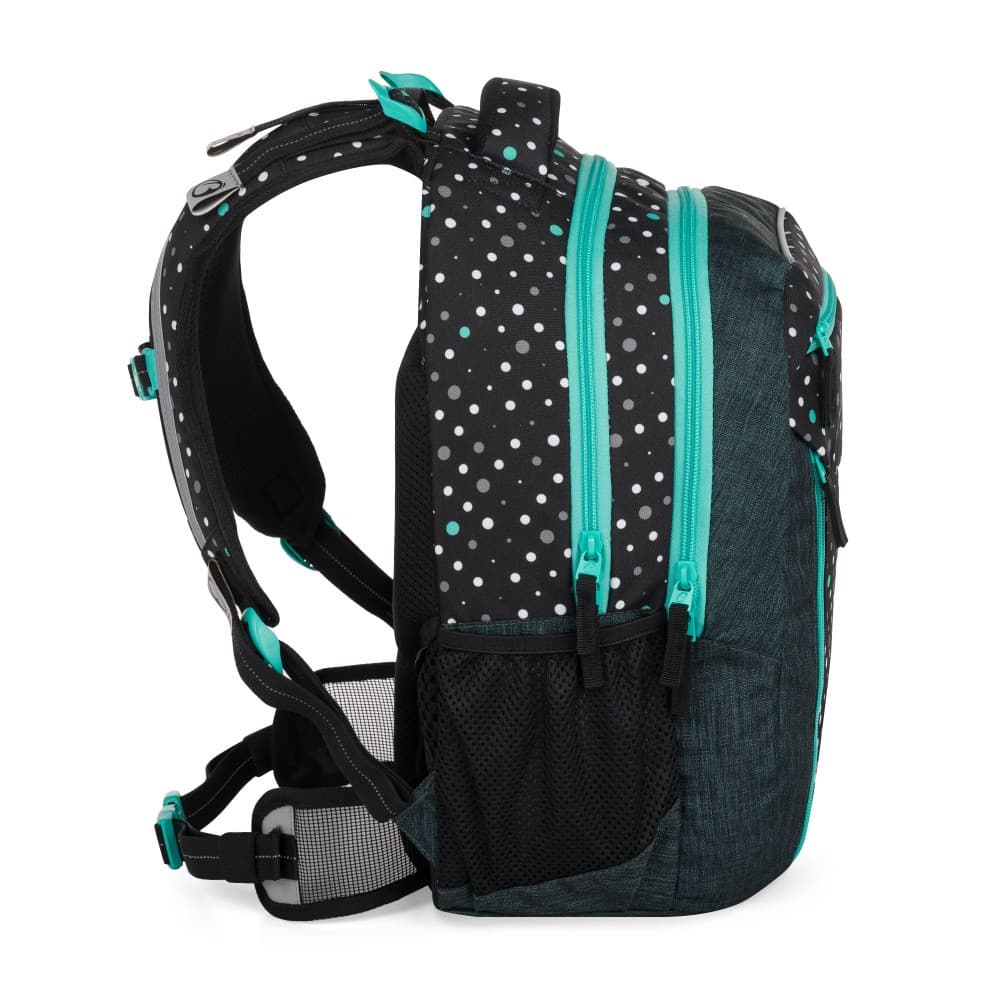 Bagmaster PORTO 24 C školní batoh – černo-tyrkysový - náhled 2