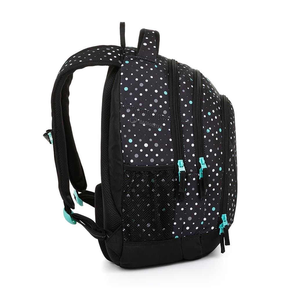 Bagmaster SUPERNOVA 23 A studentský batoh - černo tyrkysový - náhled 2