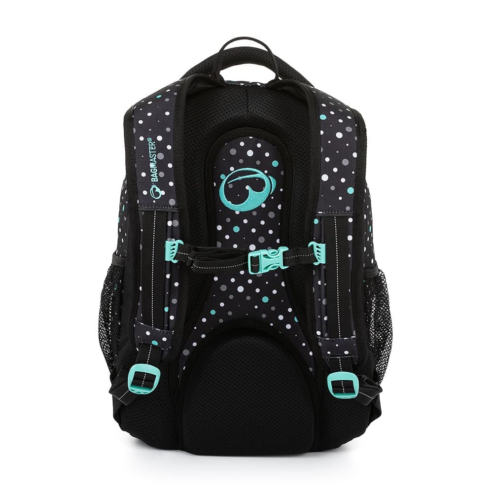 Bagmaster SUPERNOVA 23 A studentský batoh - černo tyrkysový - náhled 4