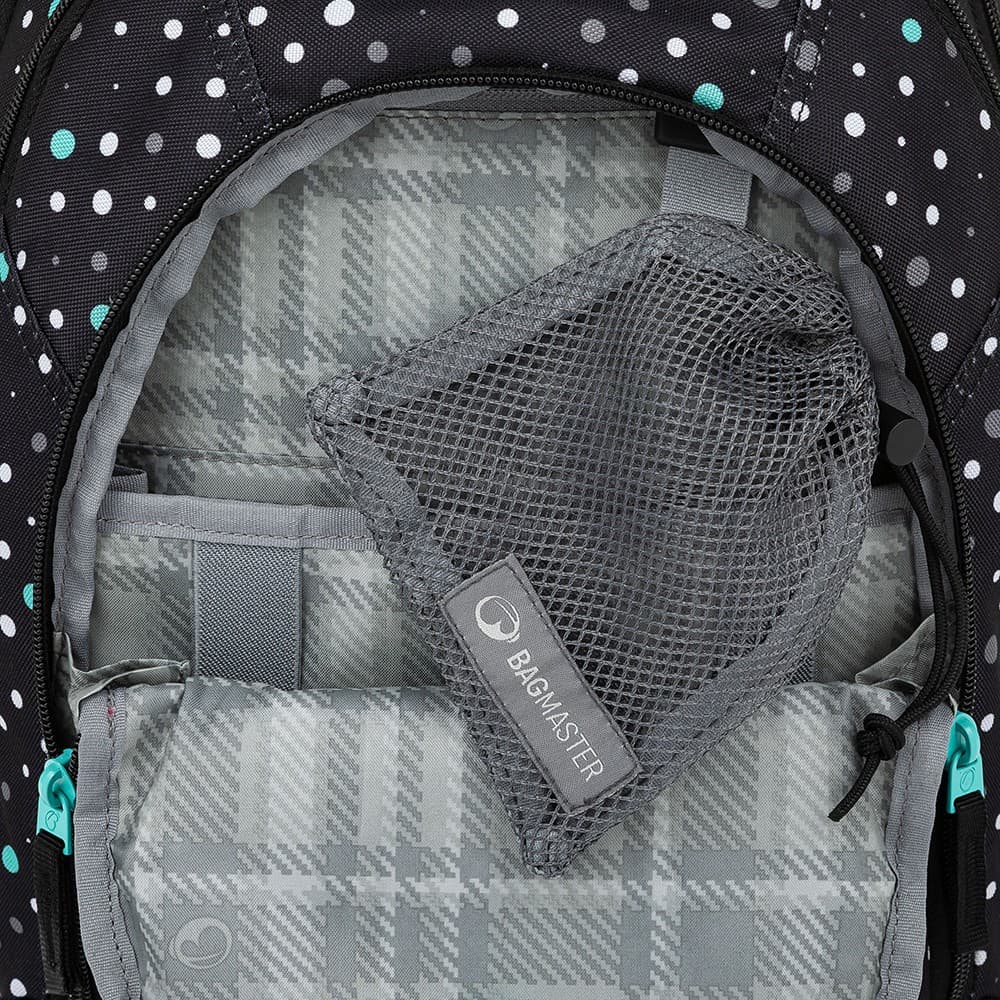 Bagmaster SUPERNOVA 23 A studentský batoh - černo tyrkysový - náhled 3