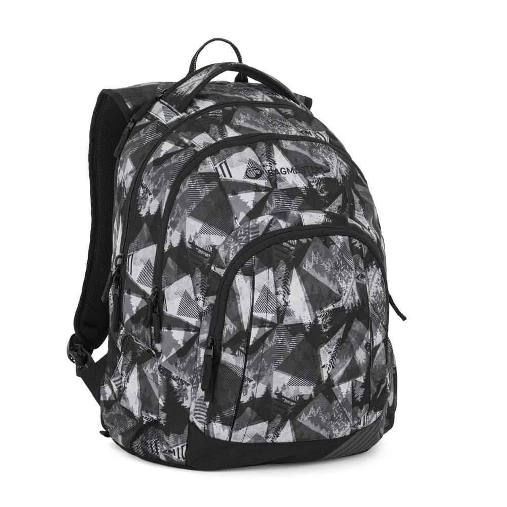 Bagmaster LINCOLN 26 A studentský batoh – černo-bílý