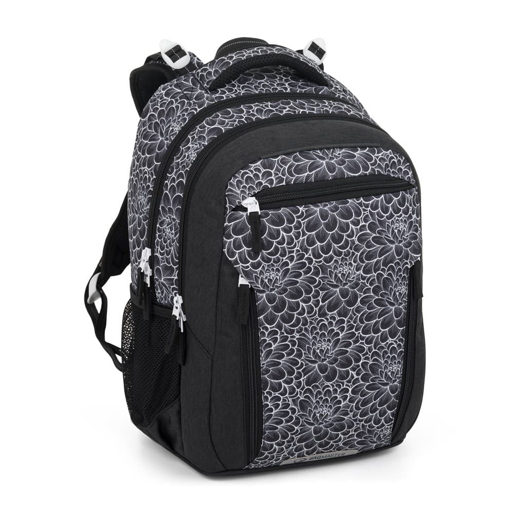 Bagmaster PORTO 25 A školní batoh – černo-bílý