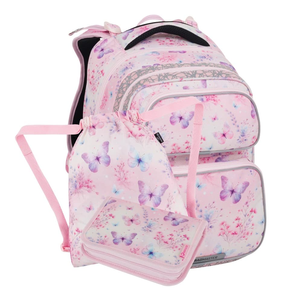 Bagmaster DOPI 25 A malý školní set pro prvňáčky – motýlci