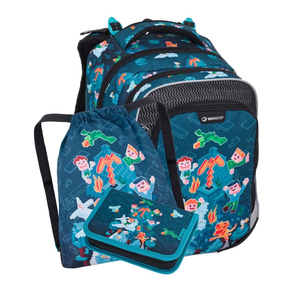 Bagmaster LUMI 24 E malý školní set pro prvňáčky – kostičkový svět - náhled 1